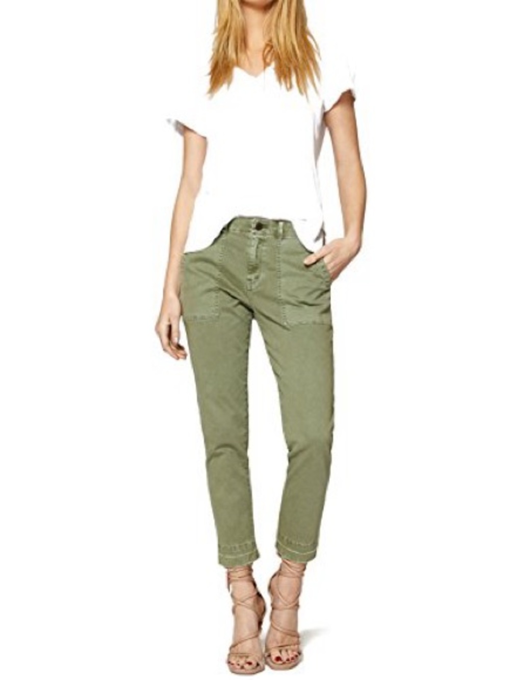 SANCTUARY Peace Pants with Release Hem Ankle Pants Olive Green | sz 28